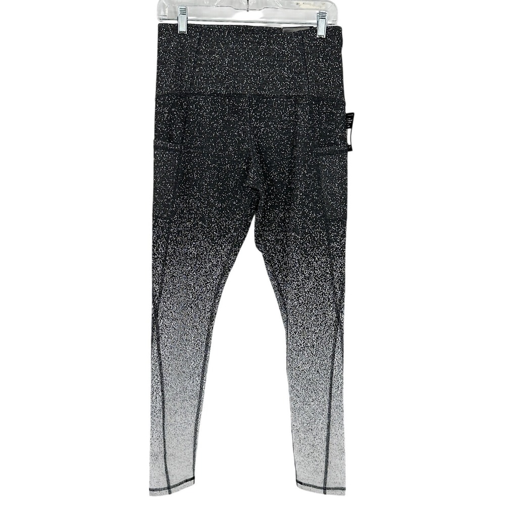 C9 Champion Urban Fit Leggings Women Large Ebony White Ombre Speckle Pocket